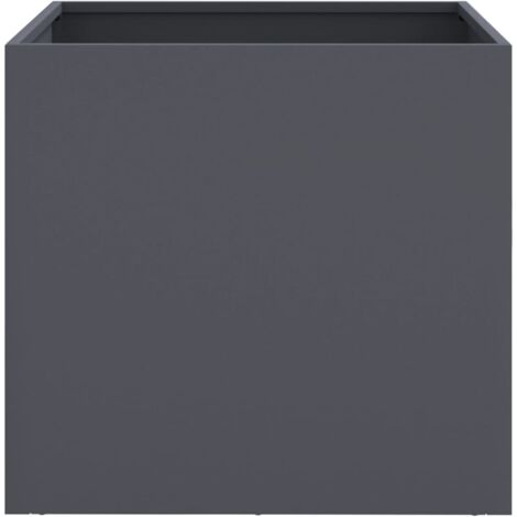 Vidaxl – Jardinières 2 pcs anthracite 49x47x46 cm – Acier laminé à froid – Cadre robuste pour décoration extérieure – Assemblage requis