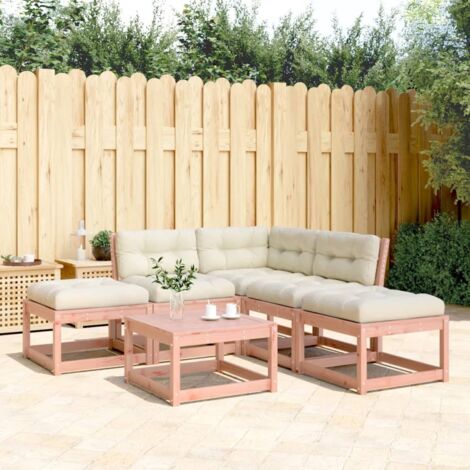 Salon de jardin 5 pcs avec coussins bois massif douglas vidaXL (1/5)