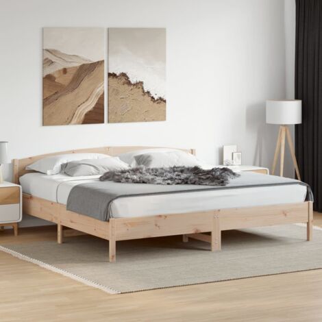 Cadre de lit sans matelas 180x200 cm bois massif de pin vidaXL (1/5)