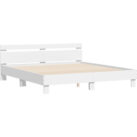 Cadre de lit sans matelas blanc 180x200 cm vidaXL