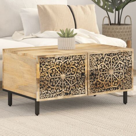 Table basse 80x50x40 cm bois de manguier massif vidaXL (1/5)