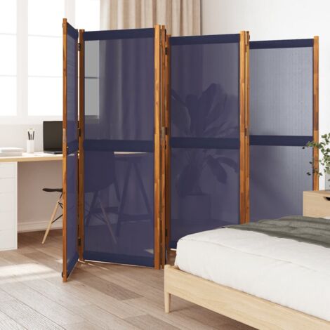 vidaXL Cloison de séparation 6 panneaux bleu foncé 420x180 cm