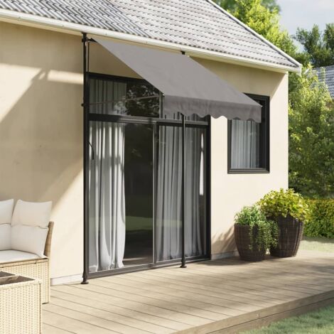 vidaXL Manual Retractable Awning Anthracite