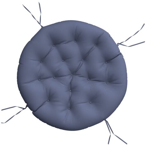 Coussin rond bleu marine Ø 100x11 cm tissu oxford vidaXL