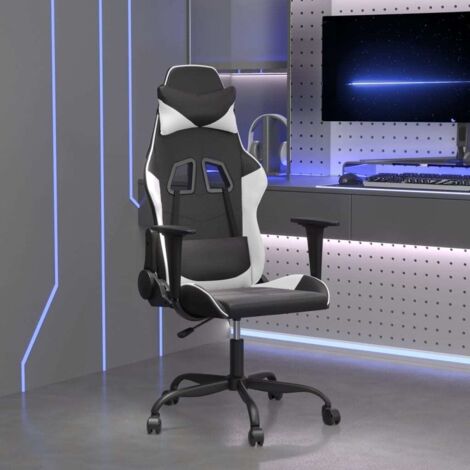 Chaise de jeu Noir et blanc Similicuir vidaXL (1/5)