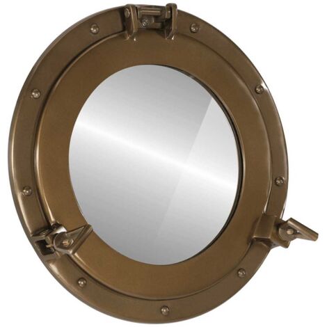 Miroir en forme de hublot mural Ø38 cm aluminium et verre vidaXL