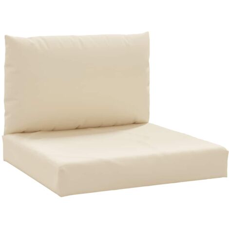 Coussins de palette lot de 2 beige tissu oxford vidaXL