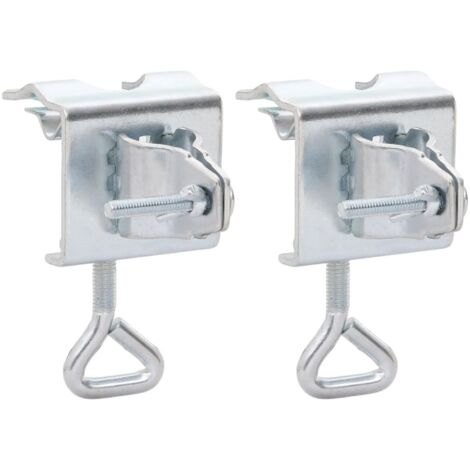 Pinces à parasol pour balcon 2 pcs 32 mm acier vidaXL (1/5)