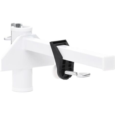 Pince à parasol pour balcon blanc 38 mm acier vidaXL (1/5)