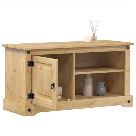 Meuble TV Corona 100x40x52 cm bois de pin massif vidaXL (1/6)