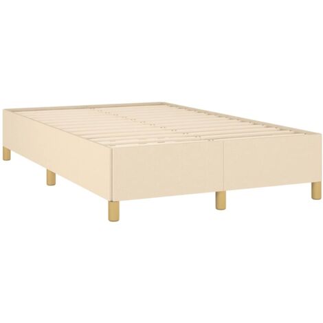 Cadre de lit sans matelas crème 120x190 cm tissu vidaXL