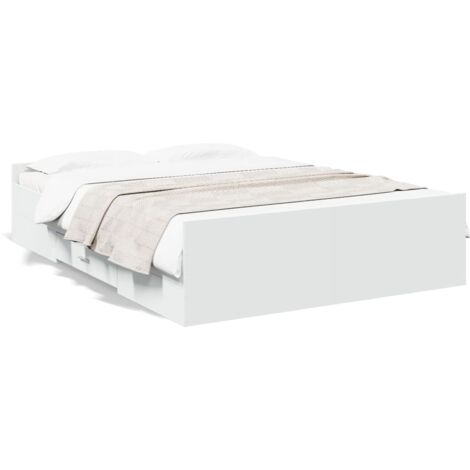 Cadre de lit avec tiroirs sans matelas blanc 120x190 cm vidaXL (1/5)
