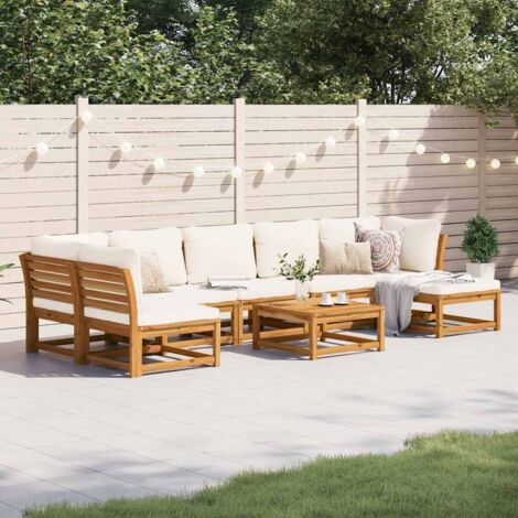 vidaXL Salon de jardin avec coussins 8 pcs bois massif d'acacia (1/5)