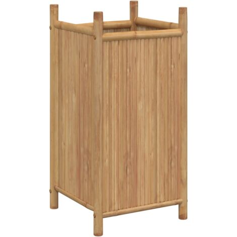 Vidaxl – Jardinière en bambou 40x40x80 cm – Design surélevé pour protection des plantes – Finition naturelle – Assemblage requis