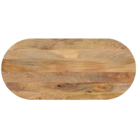 Dessus de table 110x50x2,5 cm ovale bois massif de manguier vidaXL