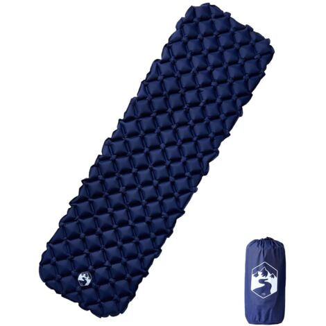 Matelas de camping gonflable 1 personne bleu marine 190x58x6 cm vidaXL (1/5)