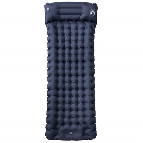 Matelas de camping autogonflant avec oreiller 1 personne gris vidaXL (1/6)