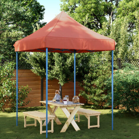 Tente réception pliable escamotable terre cuite 200x200x306 cm vidaXL