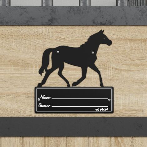 Plaque Signalétique Personnalisée Pour Cheval Ou Poney - Thème Andalou - Fabriqué UK