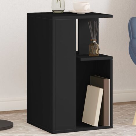 Table d'appoint noir 35x35x60 cm bois d'ingénierie vidaXL (1/5)