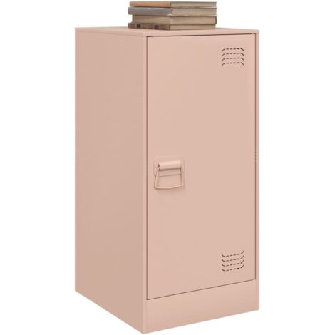 Buffet rose 34,5x39x73 cm acier vidaXL