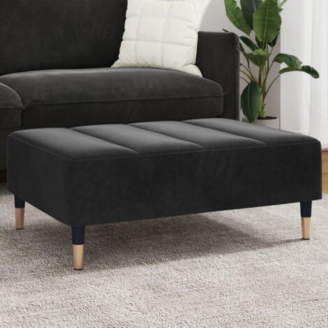Repose-pied noir 77x55x31 cm velours vidaXL (1/5)