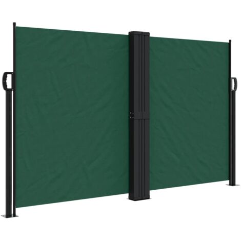Auvent latéral rétractable vert foncé 140x1200 cm vidaXL