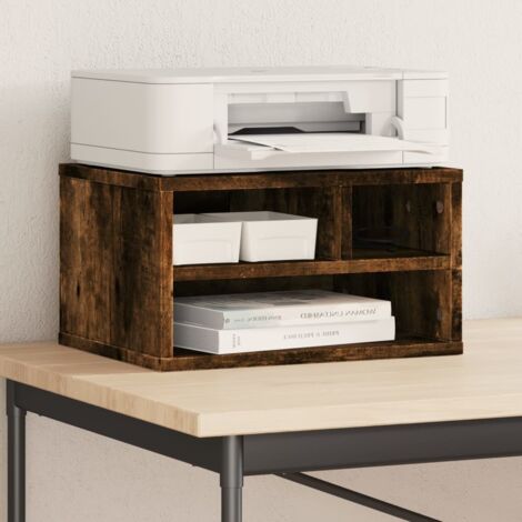 Support d'imprimante chêne fumé 40x32x22,5 cm bois d'ingénierie vidaXL