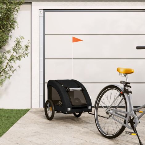 Vidaxl – Remorque de vélo pour animaux de compagnie – Charge maximale 45 kg – Cadre en fer durable – Tissu Oxford imperméable – Pour petits chiens