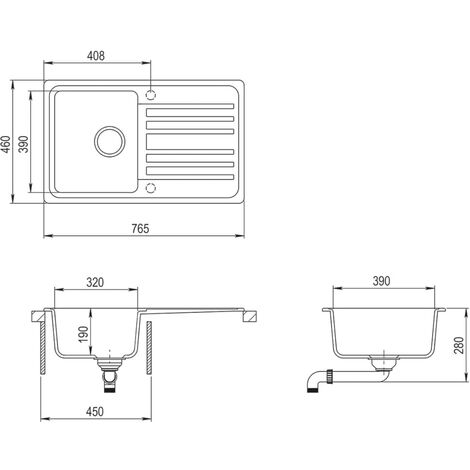 Évier de cuisine Granit Seul lavabo Beige vidaXL