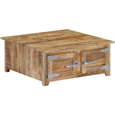 Table basse 70x70x30 cm Bois de manguier solide vidaXL (1/5)