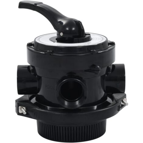 Vidaxl – Soupape à multi-voies pour filtre à sable ABS 1,5" – 4 fonctions : hiver, rinçage, filtrage, lavage à contre-courant – Manomètre intégré
