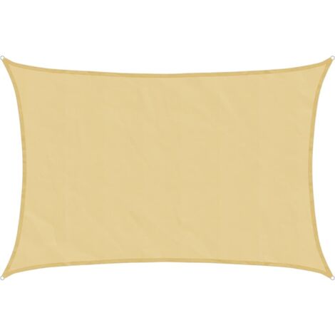 Voile d'ombrage sable 7x6 m 100 % polyester oxford vidaXL