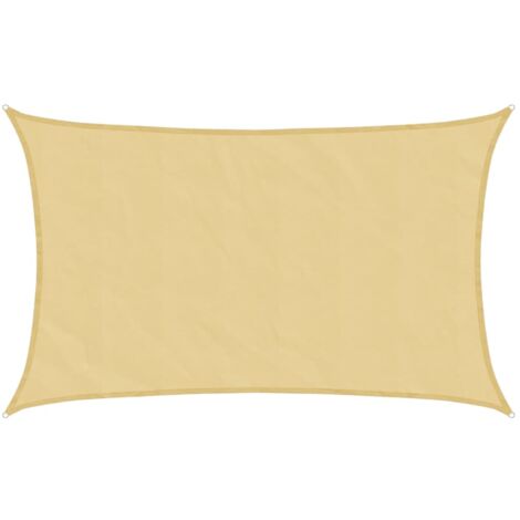 Voile d'ombrage sable 8x5 m 100 % polyester oxford vidaXL