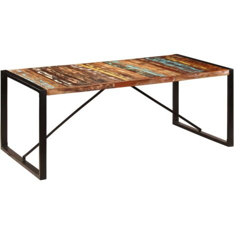 Table à manger 200x100x75 cm Bois de récupération solide vidaXL (1/5)