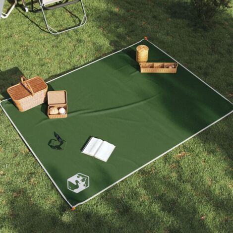 Couverture de pique-nique avec piquets vert 205x155 cm vidaXL (1/5)