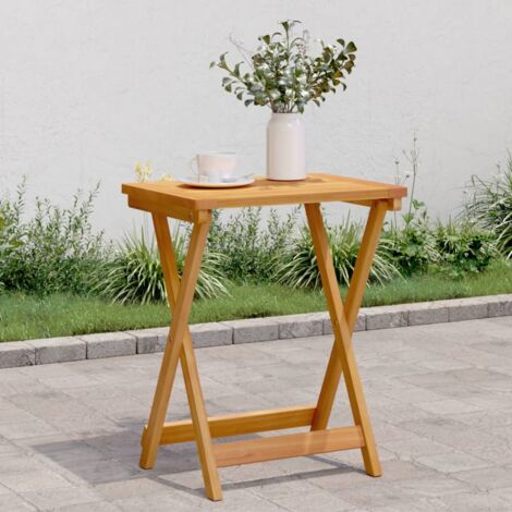Table pliable de jardin 50x36x60 cm bois d'acacia solide vidaXL (1/6)