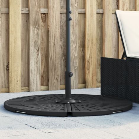 Vidaxl – Poids de base de parasol 14 kg – Coque en polyéthylène avec béton – Poignée de transport – Dimensions 46x46x4,5 cm