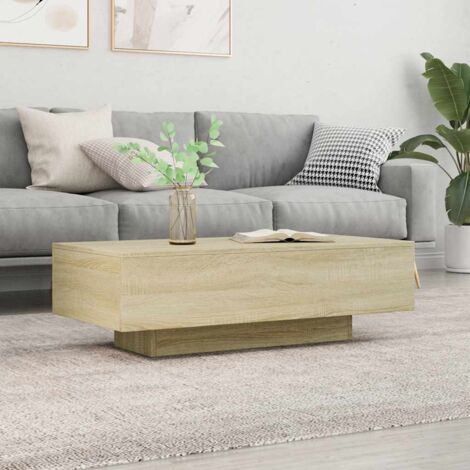 Vidaxl – Table basse fixe chêne sonoma 100x49,5x31 cm – Bois d'ingénierie – Surface lisse et résistante – Assemblage simple requis