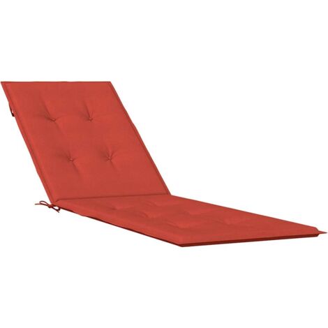 Coussin de chaise longue rouge mélangé (75+105) x 50 x 4 cm tissu vidaXL