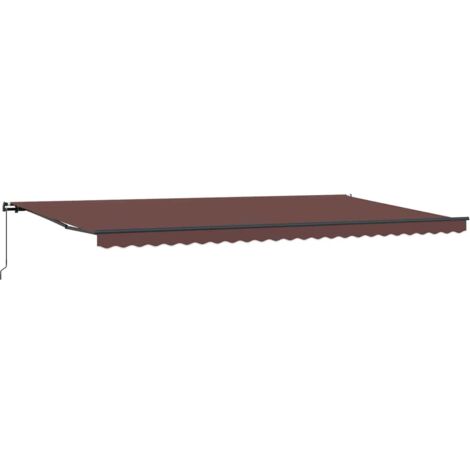 vidaXL Auvent manuel rétractable marron 600x300 cm