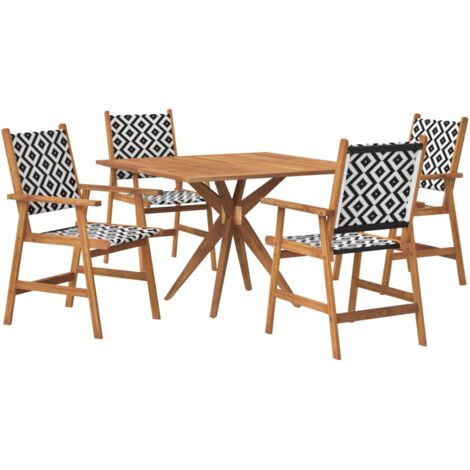 Ensemble à manger de jardin 5 pcs Bois d'acacia solide vidaXL (1/5)