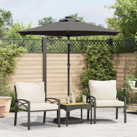 Parasol de jardin avec mât en acier anthracite 225x225x212 cm vidaXL (1/5)