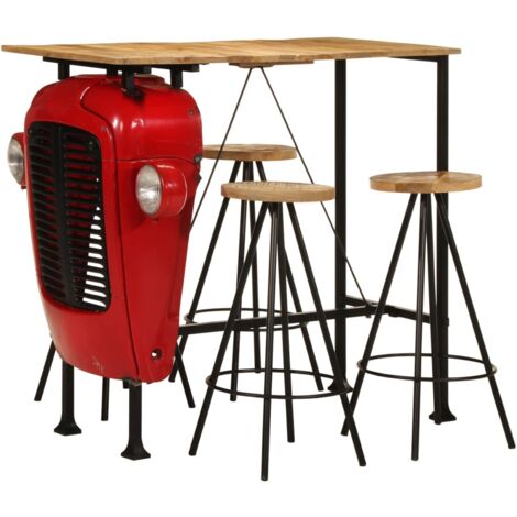 Ensemble de bar 5 pcs bois de manguier massif vidaXL (1/5)