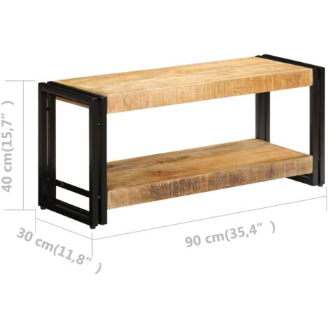 Meuble TV 90 x 30 x 40  cm Bois de manguier massif vidaXL