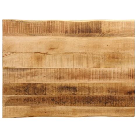 Dessus de table bord vivant 90x60x2,5 cm bois de manguier brut vidaXL