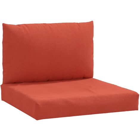 Coussins de palette lot de 2 rouge mélangé tissu vidaXL