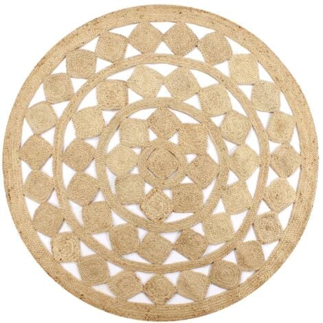 Diamètre 150 cm Grande Ronde 100% durable et résistant Jute Tapis Taille Diamètre 150 cm Grande Ronde 100% durable et résistant Jute Tapis Taille