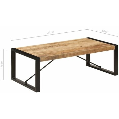 Table basse 120x60x40 cm Bois de manguier solide vidaXL