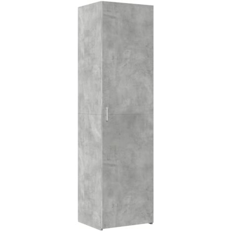 vidaXL Buffet haut gris béton 50x42,5x185 cm bois d'ingénierie